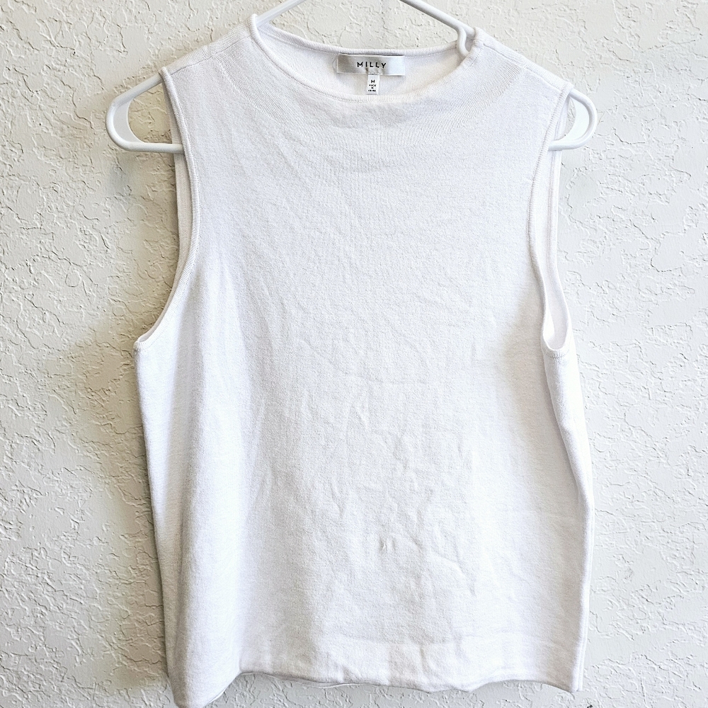 Milly knit fitted tank